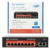 PNI SWPOE82 PoE Суич 8 PoE 100 Mbps порта и 2 UP Link 100 Mbps порта 120W AI Extend функция до 250M 4kV защита от мълнии