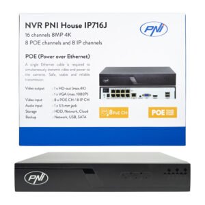 PNI House IP716J NVR PоE 16 канала 4K 8MP 8 PоE канала и 8 IP канала