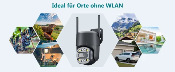 4G LTE Външна Охранителна Камера DIDseth 4MP PTZ, AI, Цветно Нощно Виждане, IP66, Черна - Image 6