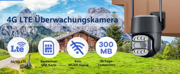 4G LTE Външна Охранителна Камера DIDseth 4MP PTZ, AI, Цветно Нощно Виждане, IP66, Черна - Image 13