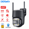 DIDseth 4MP 4G LTE Външна Охранителна Камера със SIM карта PTZ AI Разпознаване Цветно Нощно Виждане IP66 CamHipro APP