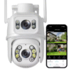 BESDER 4K 8MP WiFi Безжична IP Камера с Двоен обектив Детекция на хора Цветно Нощно виждане iCSee APP