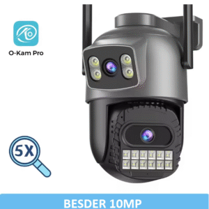 BESDER 10MP WiFi IP Камера за външно наблюдение 5x цифрово увеличение CCTV видеонаблюдение Цветно нощно виждане O-Kam Pro APP