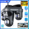 LS VISION 15MP WiFi IP Безжична Камера Три обектива PTZ управление Двупосочно аудио Автоматично проследяване на хора