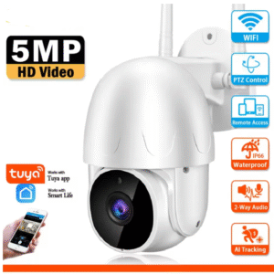 Tuya 5MP WiFi IP HD PTZ Камера с AI детекция на движение Двупосочно аудио Видеонаблюдение с автоматично проследяване