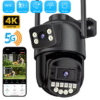 5K 10MP HD IP WiFi PTZ Kамера Двоен обектив с двоен екран AI автоматично проследяване P2P O-KAM APP