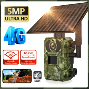 4G 4MP Ловна Камера със соларен панел 4W 7800mAh батериа Детекция за движение Нощно виждане IP66 защита Ucon APP