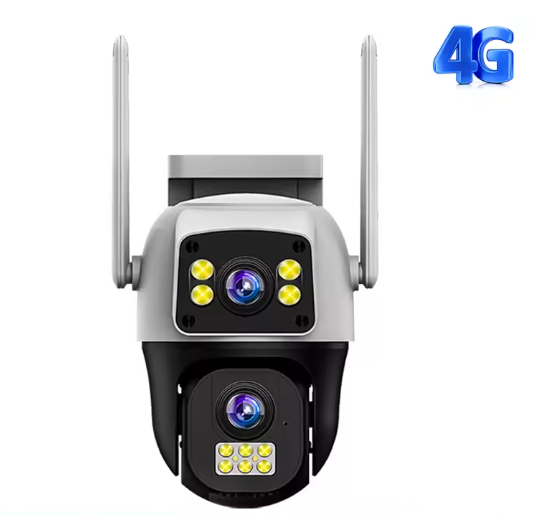 8MP 4G PTZ IP Камера с Двоен обектив Двоен екран Детекция на хора Нощно виждане V380 Pro APP