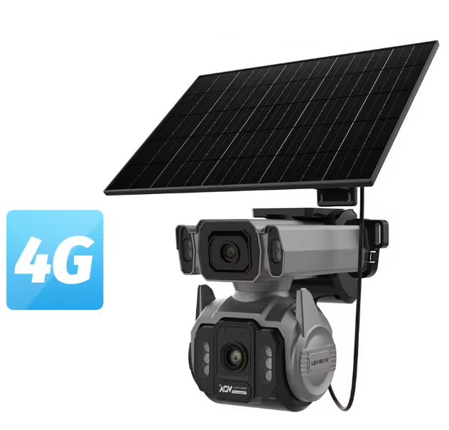 LS VISION 10MP AOV Соларна 4G Kамера 12X оптичен зуум Двоен Обектив Двоен екран и 24/7 запис HiEasy APP