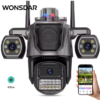 WONSDAR 15MP WiFi IP Триобективна Камера PTZ Разпознаване на Хора Авто Проследяване iCSee APP