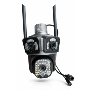 Триобективна 12MP WiFi IP Камера 50 Диода Двупосочно аудио Цветно нощно виждане iCSee APP